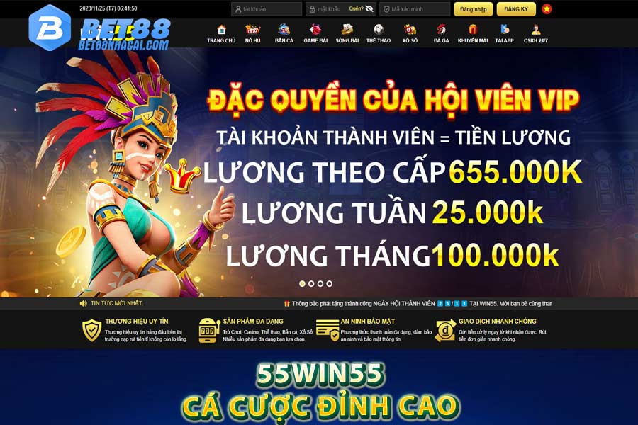 Giới thiệu sơ lược nhà cái 55win55